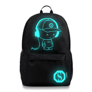 Illuminating Backpack With USB Cable Portal - WokeRUs